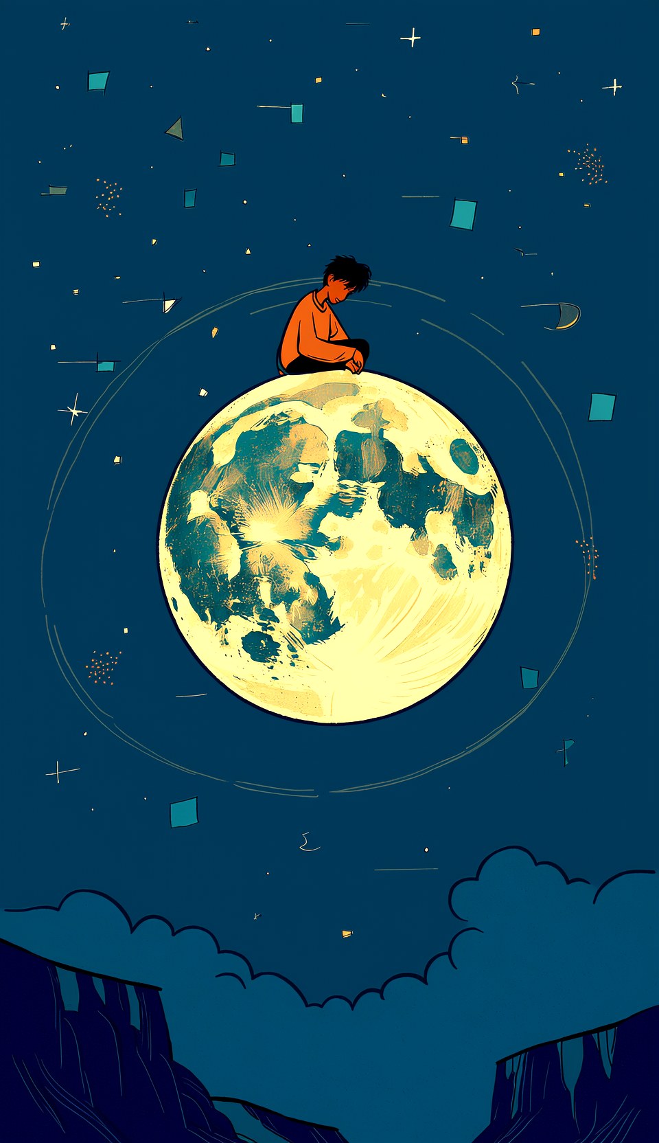 ThoughtsLeavingPaper artwork — floating on moonlight
